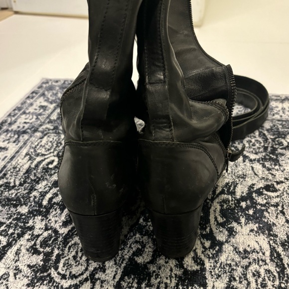 J. Crew Miller tall midheel motorcycle boots 6.5 black - Picture 9 of 11